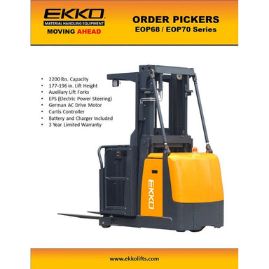 EKKO Electic Mid-Level Order Picker Specifications