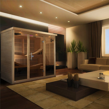 Golden Designs Monaco Elite 6 Person Near Zero EMF Far Infrared Sauna Room Placement