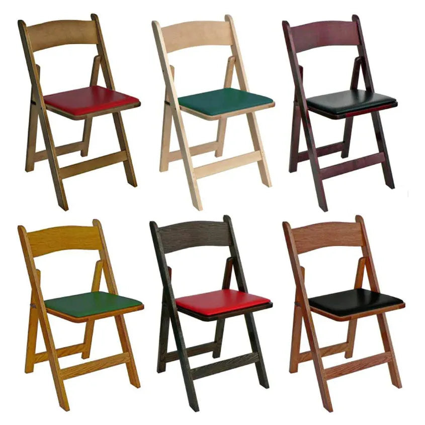 Kestell Oak Folding Poker Chair Set