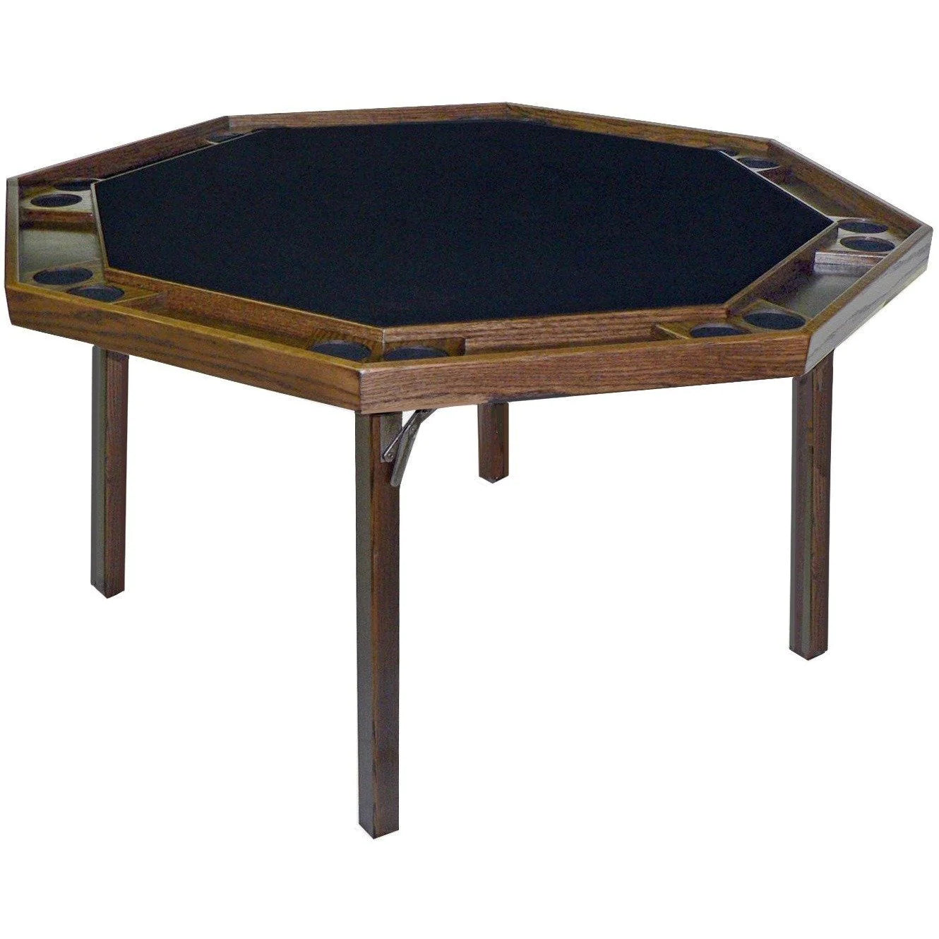 Kestell 52" Oak Contemporary Folding Poker Table 8 Person