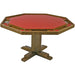 Kestell 57" Oak Octagon Poker Table with Pedestal Base