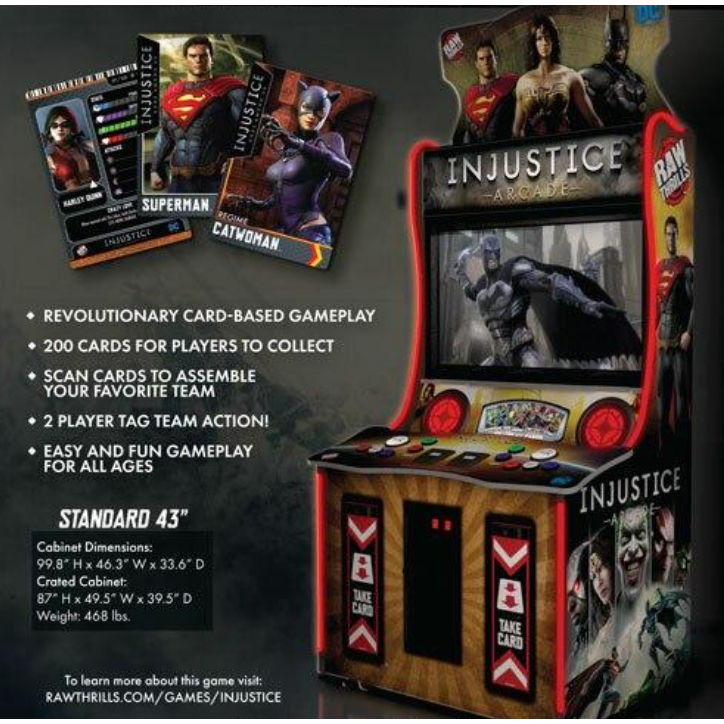 Raw Thrills Injustice Arcade Game