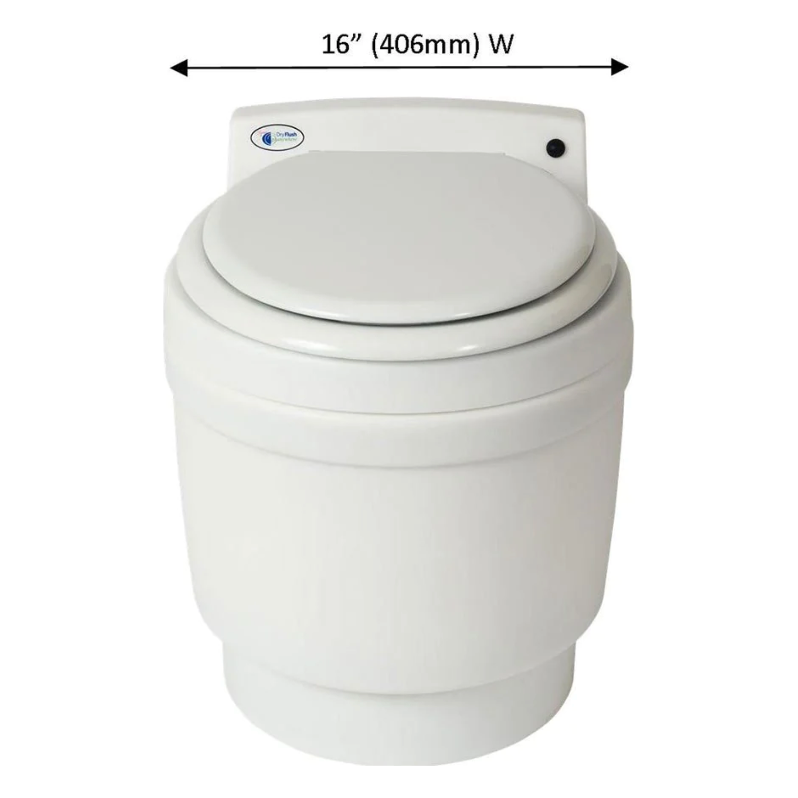 Laveo Dry Flush Portable Electric Waterless Toilet with Battery & Charger DF1045