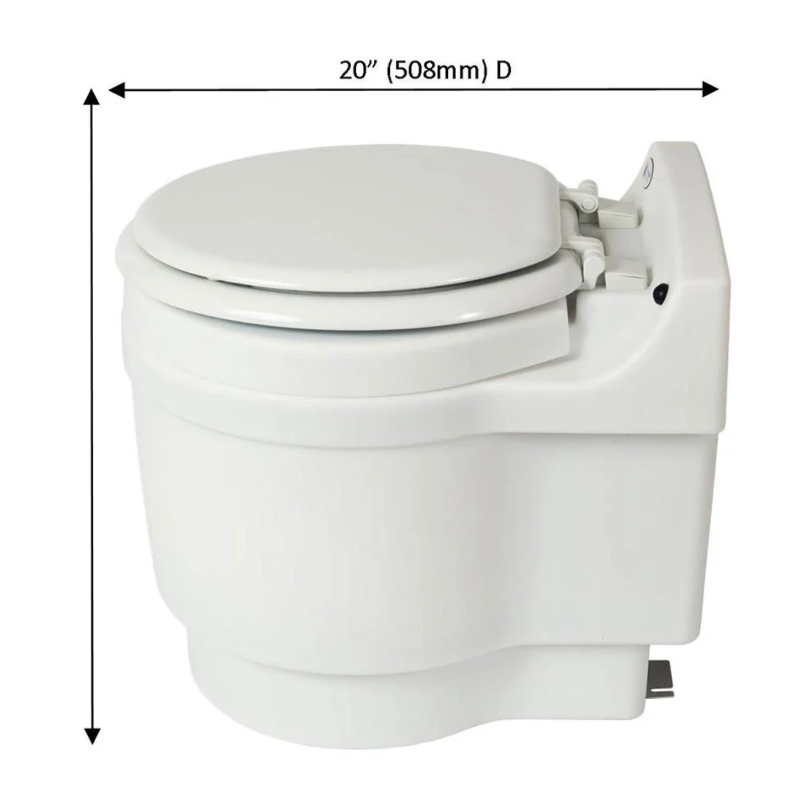 Laveo Dry Flush Portable Electric Waterless Toilet with Wall Outlet 110V DF1045AC