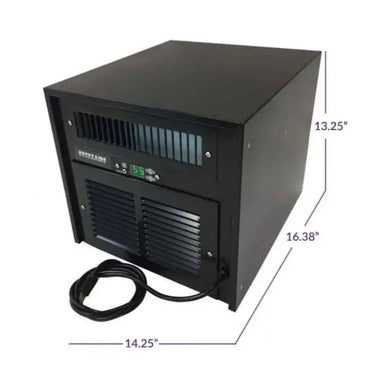 Breezaire Wine Cooling Unit with Stainless Steel Base and Jet Black Finish Dimensions