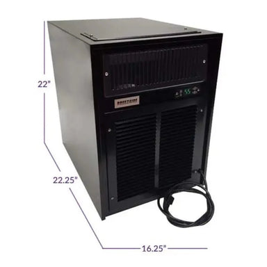 Breezaire Wine Cooling Unit WKL 6000-BLK  with Stainless Steel Base and Jet Black Finish Dimensions